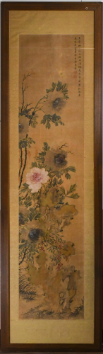 Peonies, With Frame, 19th C