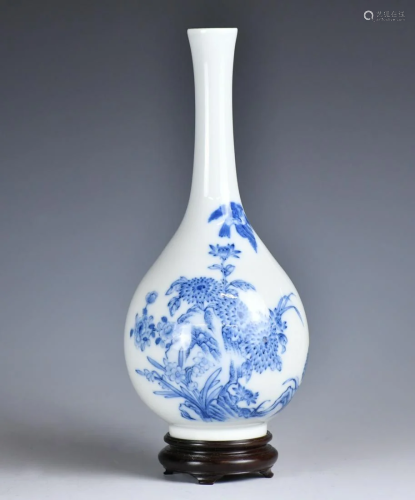 WangBu Style Blue & White Vase