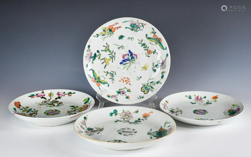 Four Famille Rose Dishes