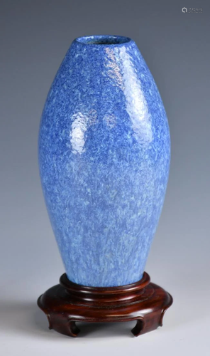 A Small Blue Vase, with Stand, Republican P