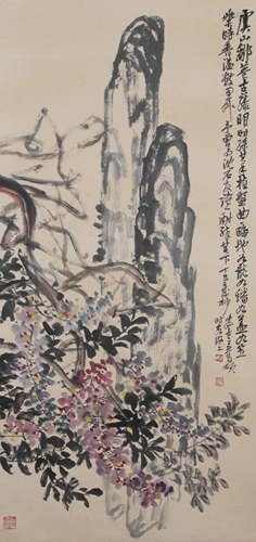 A Chinese Scroll Panting by Wu Changshuo