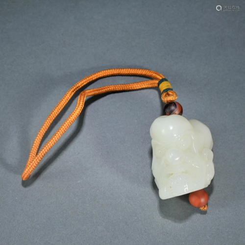 A Carved White Jade