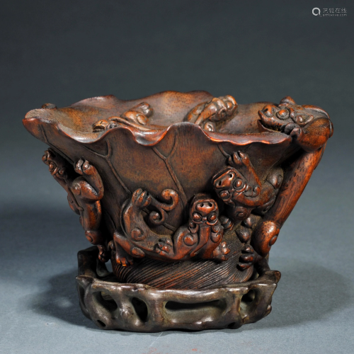 A Carved Wooden Cup