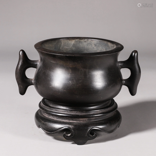 A Bronze Censer with Double Handles