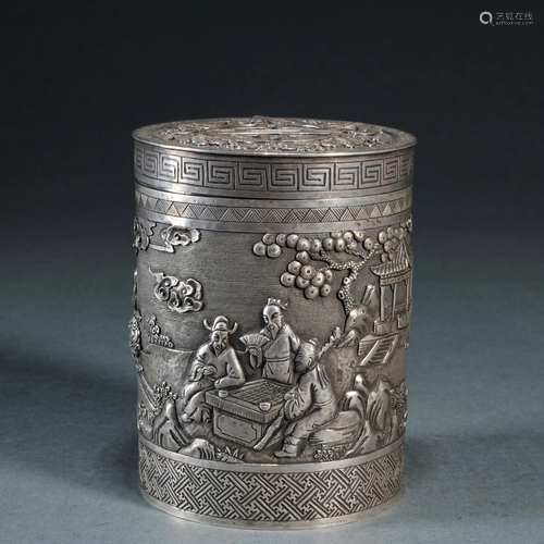 A Silver Tea Caddy