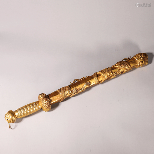 A Bronze Gilt Dragon Sword