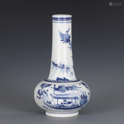 A Blue and White Figural Vase