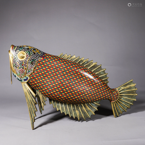 A Cloisonne Enamel Carp