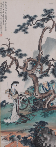 A Chinese Scroll Panting by Xu Cao