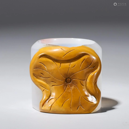 A Carved Agate Ring