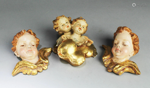 A Group Of Three Pottery Ornaments