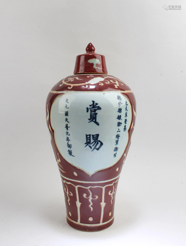 Chinese Porcelain Meiping Vase