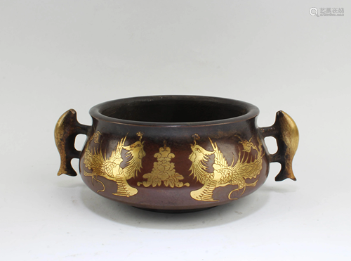 Chinese Bronze Tripod Censer