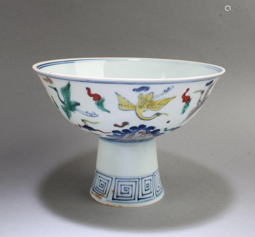 Chinese Porcelain Stem Bowl