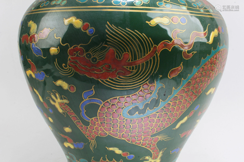 Chinese Green Color Porcelain Jar