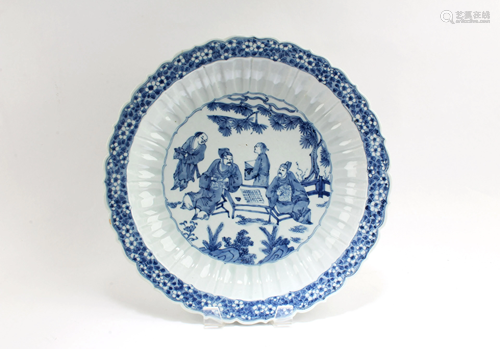 A Blue & White Porcelain Plate