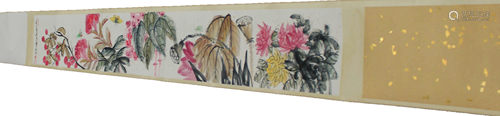 Chinese Long Scroll Painting Album