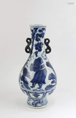 Chinese Blue & White Porcelain Vase