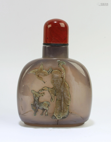 Chinese Amber Snuff Bottle