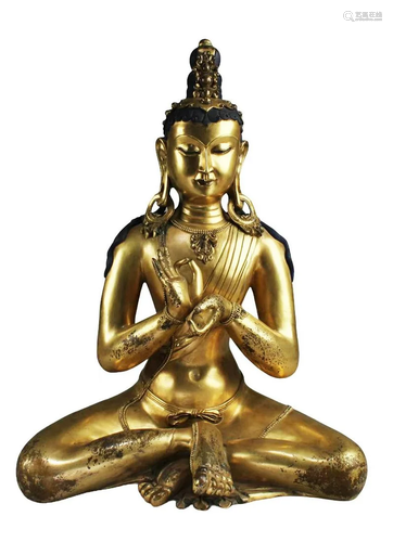 Chinese Gilt Bronze Buddha Statue