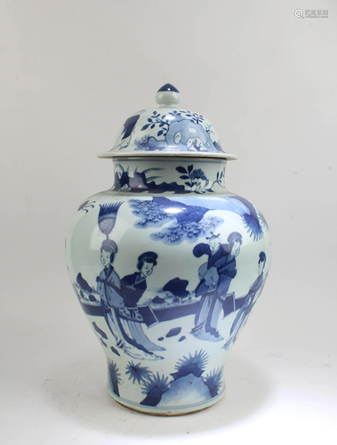 Chinese Blue & White Porcelain Jar