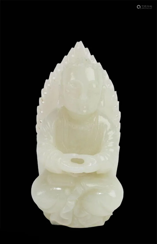 Chinese Carved Jade Buddha Statue