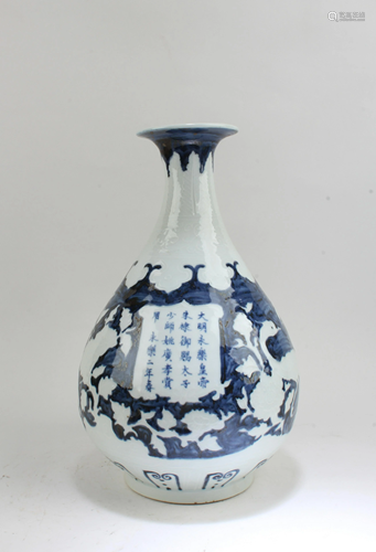 Chinese Blue & White Porcelain Vase