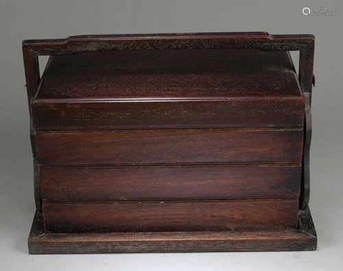 Chinese Hardwood Multi-Tier Box