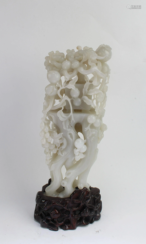 Chinese Jade Carved Boulder