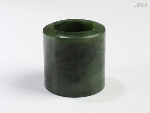 A Hetian Green Jade Archer's Ring