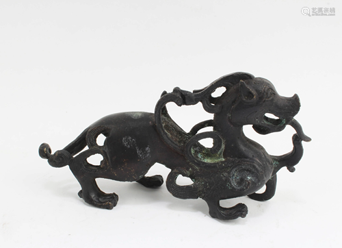 A Bronze Mythical Beast Figurine