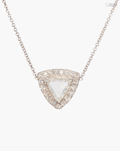 A diamond pendant necklace