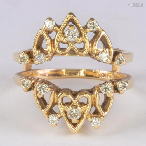 A 14kt. Yellow Gold and Diamond Ring Enhancer,