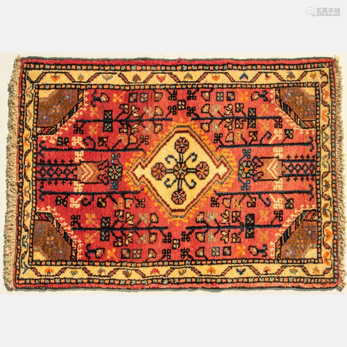 A Persian Malayer Wool Rug, 20th Century.