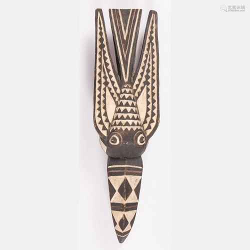 An African Carved and Painted Wood Bobo Bird Mask,