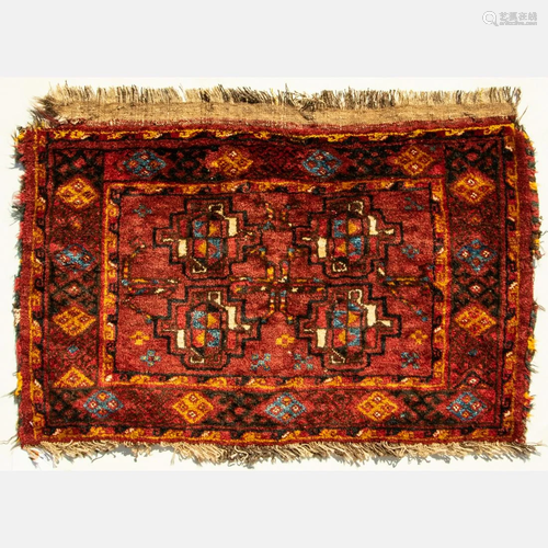 An Antique Persian Turkoman Wool Rug, Early 20th