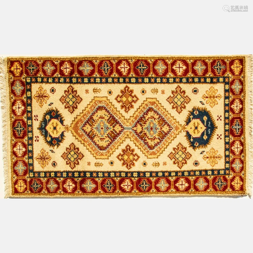 An Indo Caucasian Kazak Wool Rug, 21st Century.