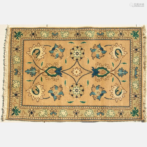 A Persian Tabriz Wool Rug, 20th Century.