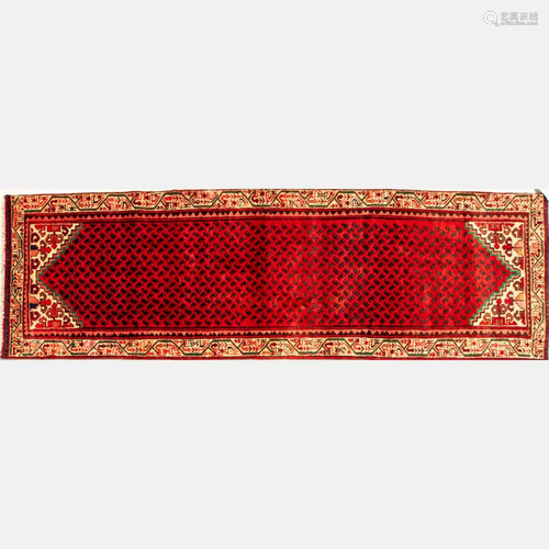 A Persian Sarouk Mir Wool Runner, 20th Century.