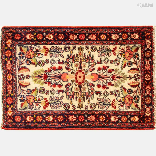 A Persian Zanjan Wool Rug, 20th Century.