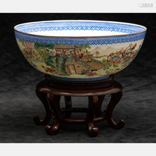 A Chinese Eggshell Porcelain Bowl, 20th Century,