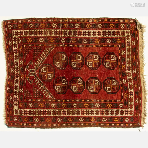 An Antique Persian Turkoman Wool Rug, Early 20th