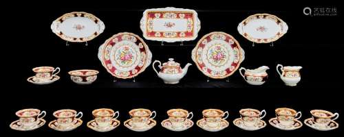 A Royal Albert Lady Hamilton pattern tea service, printed ma...