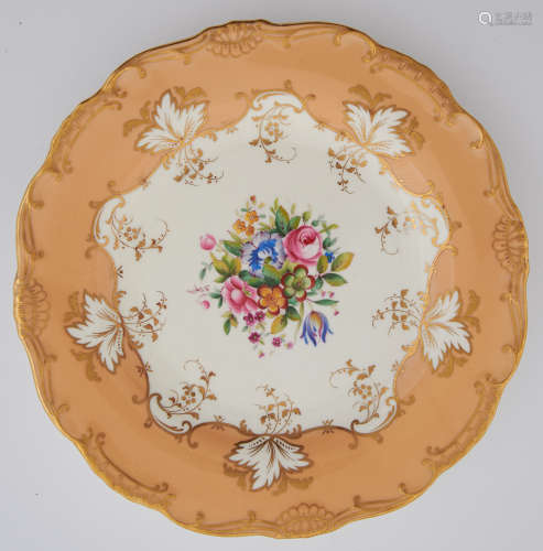 A set of ten Minton bone china dessert plates, early 20th c,...