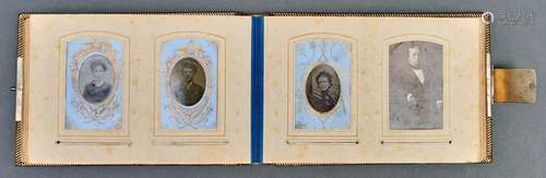 A Victorian photograph album of mainly cartes de visite by v...