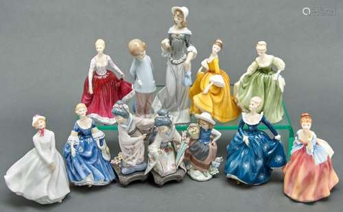 Seven Royal Doulton figures - Fragrance, HN2334, Fair Lady H...