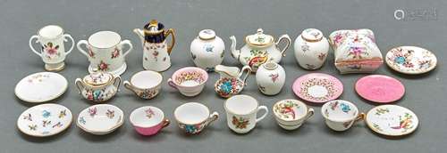 A collection of Coalport, Crown Staffordshire and German por...