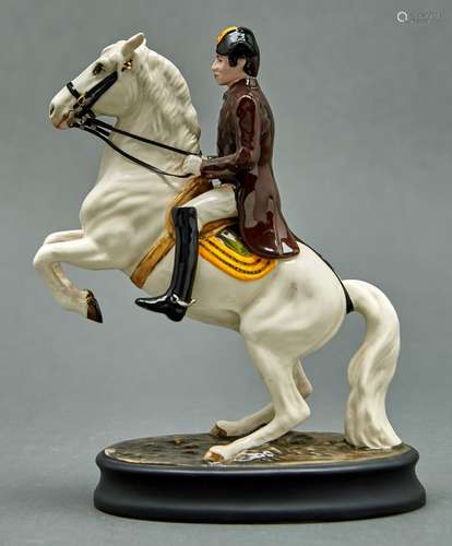 A Beswick equestrian figure of a Lipizzaner with rider, seco...