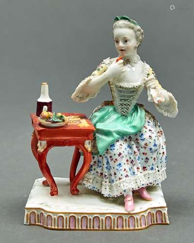 A Meissen figure of taste from a set of the five senses, 20t...