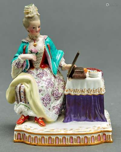 A Meissen figure of sight from a set of the five senses, c18...